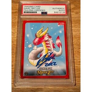 Tizheruk 2022 MetaZoo Topps Card‎ #68 PSA Authentic Auto Isaac Sky Lee Signed